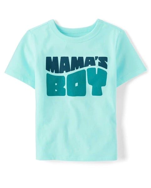 Áo thun PL4CE xanh ngọc mama boy bé trai