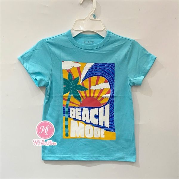 Áo thun PL4CE xanh beach mode bé trai