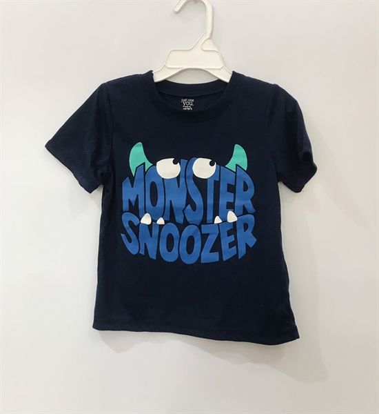 Áo thun Carter xanh đen monster bé trai