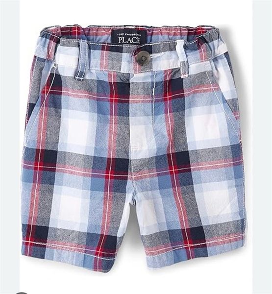 Quần short kaki Place caro đỏ xanh