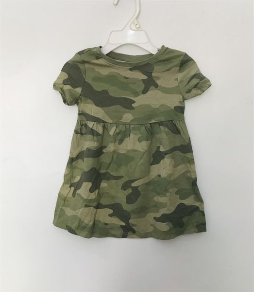 Đầm thun 0ldnavy xanh rằn ri bé gái
