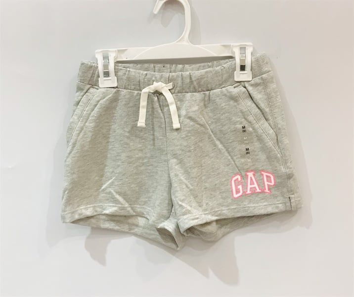 Quần short thun xám bé gái
