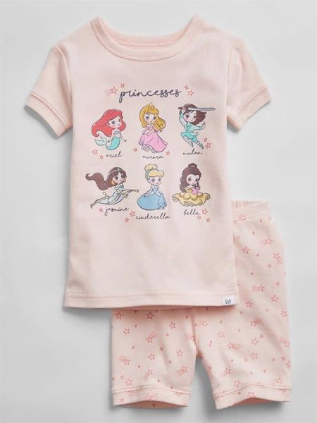 Bộ ngắn G4P hồng princess bé gái