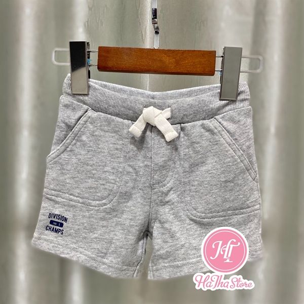Quần short thun Carter xám champ bé trai