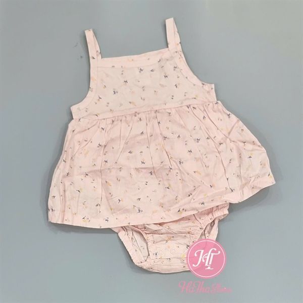 Body váy C4RTER hồng nhạt hoa nhí bé gái