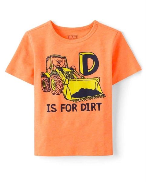 Áo thun PL4CE cam xe dirt bé trai