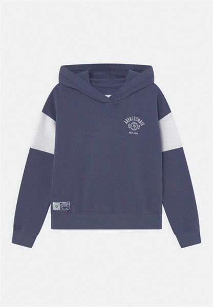 Áo hoodie ABer xanh dương tay sọc trắng bé trai