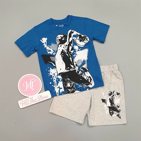 Bộ ngắn Gap xanh dương bé trai