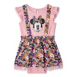  Set yếm váy Disney hồng Mickey bé gái 
