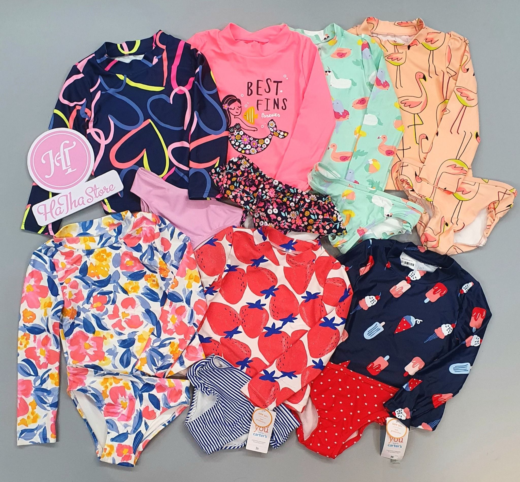 (X) (Size 2Y) Bộ bơi Cat&Jack vàng bi bé gái