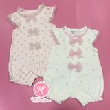  (Size 6m&9m) Body đùi trắng nơ cho bé gái 