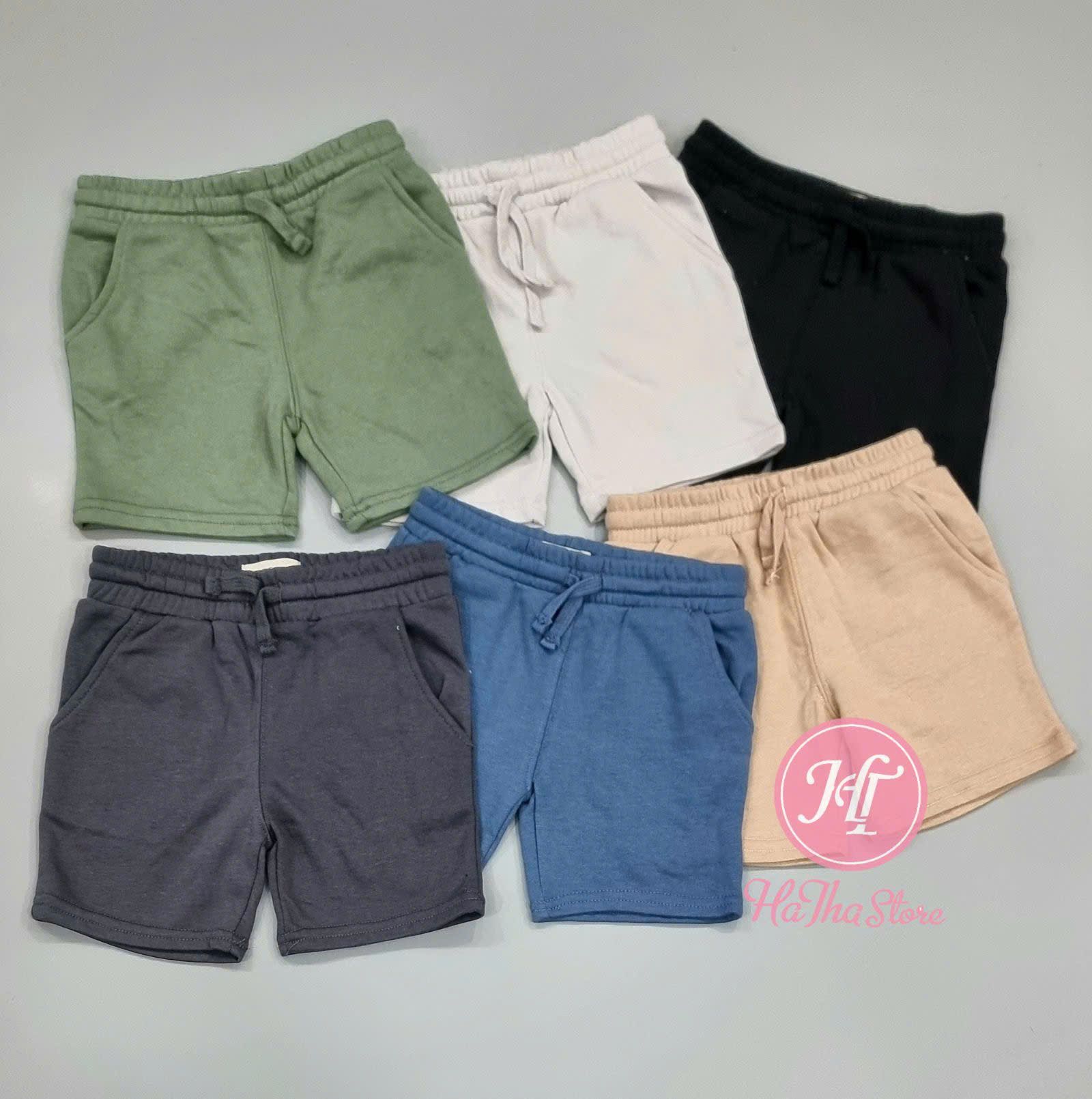 Quần short thun S&S xanh đậm bé trai