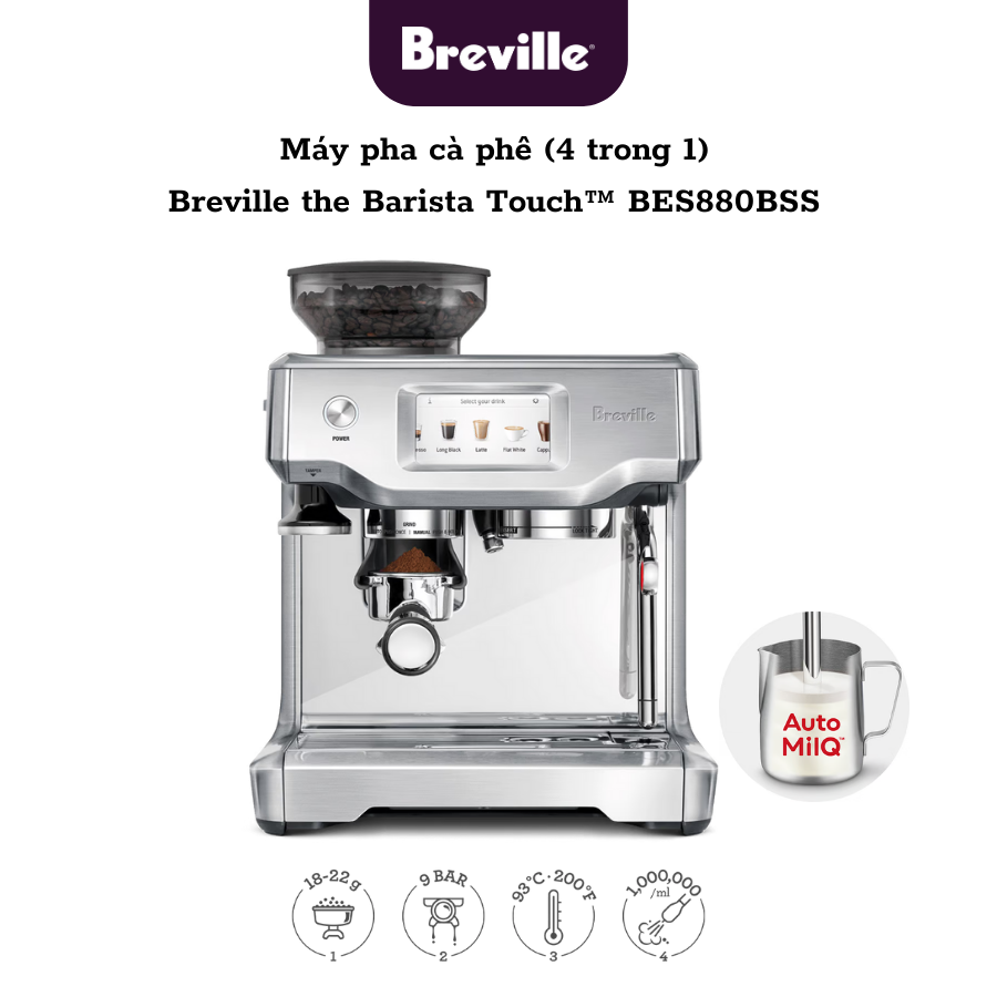 Máy pha cafe Breville 880 The Barista Touch - BES880BSS