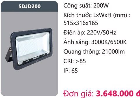  ĐÈN DUHAL 200W SDJD200 / SDJD 200 