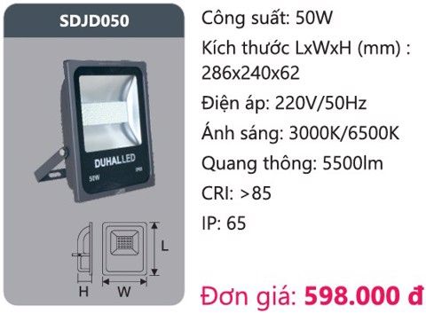  ĐÈN DUHAL 50W SDJD050 / SDJD 050 