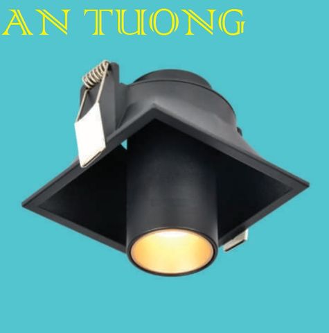  đèn led spotlight âm trần xoay chiếu điểm 10w góc chiếu 18 độ - vuông đen 