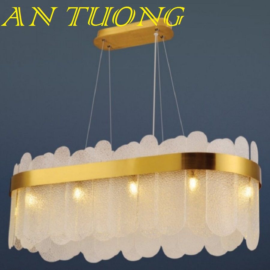 đèn thả bàn ăn pha lê led, đèn thả trang trí bàn ăn pha lê tân cổ điển 02