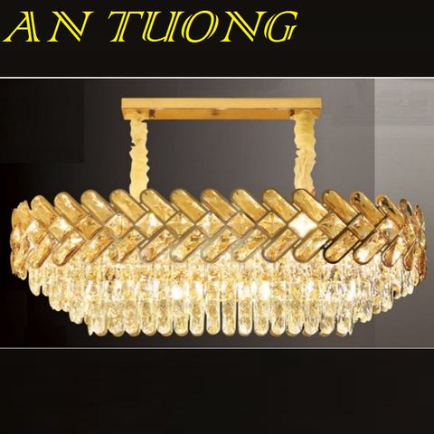  đèn thả bàn ăn pha lê led, đèn thả trang trí bàn ăn pha lê tân cổ điển 06 