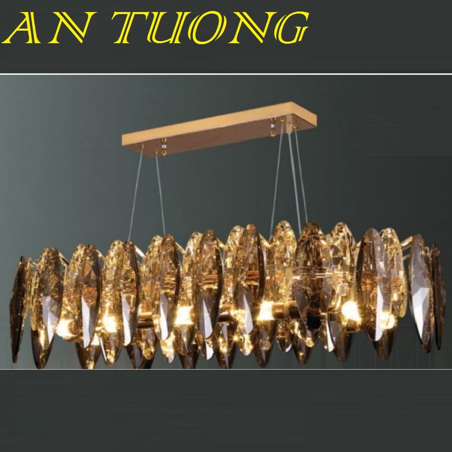 đèn thả bàn ăn pha lê led, đèn thả trang trí bàn ăn pha lê tân cổ điển 07