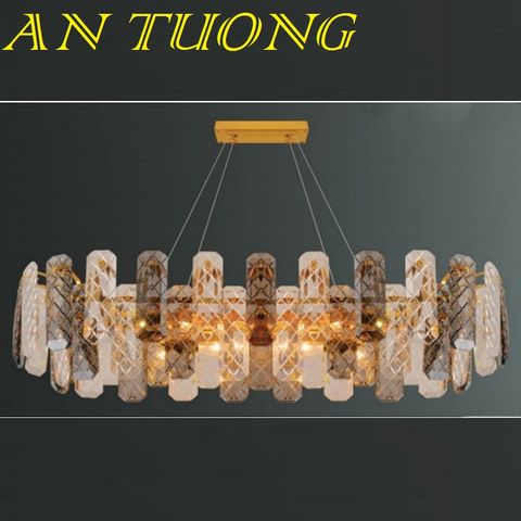  đèn thả bàn ăn pha lê led, đèn thả trang trí bàn ăn pha lê tân cổ điển 08 