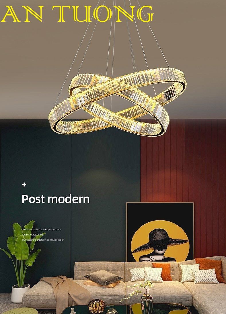 đèn thả pha lê led trang trí phòng khách đẹp, hiện đại - đèn thả trang trí căn hộ chung cư 011