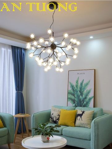  đèn thả led trang trí phòng khách đẹp, hiện đại - đèn thả trang trí căn hộ chung cư 034 