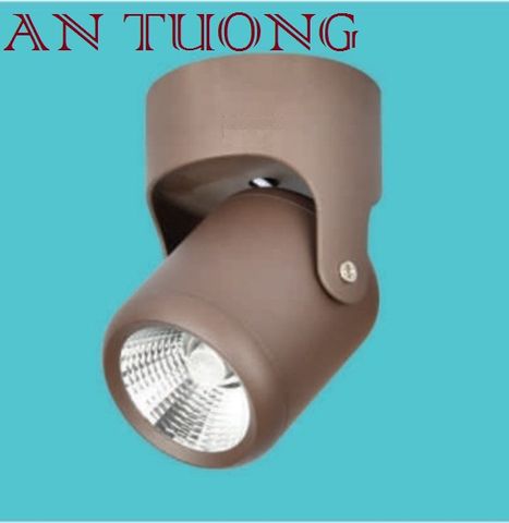  đèn rọi gắn trần nối 10w vỏ nâu chiếu sáng shop thời trang, showroom, salon tóc 