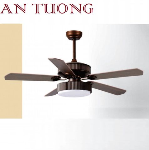  quạt trần đèn cánh gỗ 5 cánh phong cách cổ, cổ điển, cổ xưa 08 indochine 