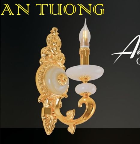  đèn tường đồng nến cổ điển trang trí cổ điển gắn tường cầu thang, lối đi hành lang cầu thang nhà cổ điển, biệt thự cổ điển 025 