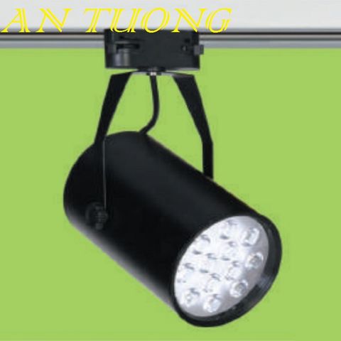  đèn rọi ray 12w, đèn rọi led gắn thanh ray 12w vỏ đen trang trí shop thời trang 