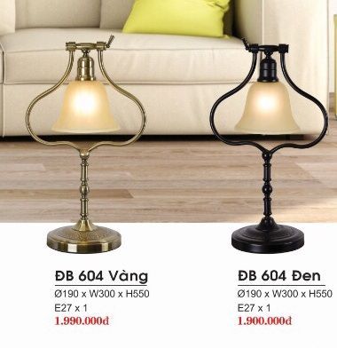  ĐÈN NGỦ ĐỂ BÀN DDB604 VÀNG, DDB604 ĐEN 