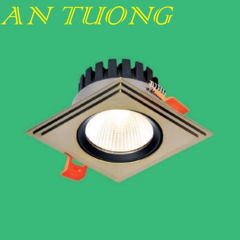  đèn led âm trần chiếu điểm 12w hình thoi, viền xi vàng đồng 