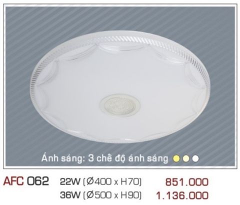  Đèn led ốp trần anfaco afc 062 led 22w 36w 