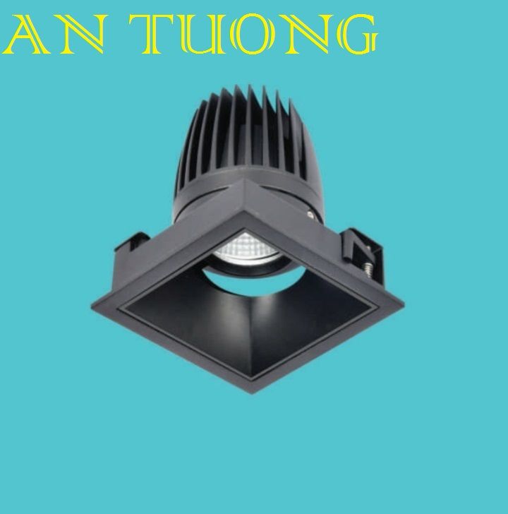 đèn led spotlight âm trần xoay chiếu điểm 12w - đen góc chiếu 45 độ