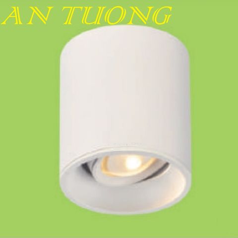  đèn lon led ốp trần, ốp nổi 10w xoay chiếu điểm, viền trắng 