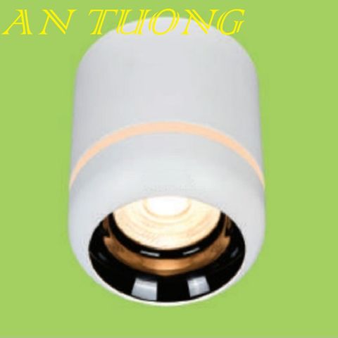  đèn lon led ốp trần, ốp nổi 12w viền trắng 