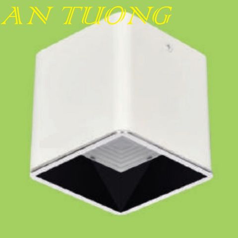  đèn lon led vuông ốp trần, ốp nổi 15w viền trắng 