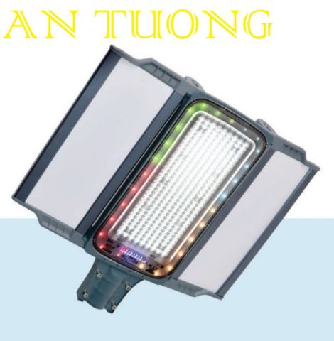  đèn năng lượng mặt trời 400w ánh sáng trắng + ánh sáng đổi màu RGB 