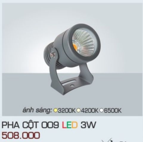  ĐÈN RỌI NGOÀI TRỜI ANFACO PHA CỘT 009 LED 3W 