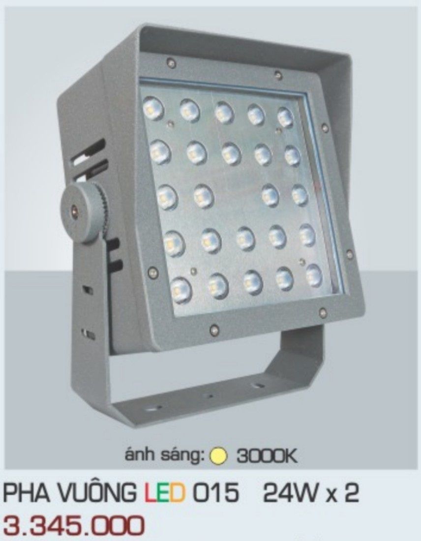 ĐÈN RỌI NGOÀI TRỜI ANFACO PHA VUÔNG LED 015 24W X 2