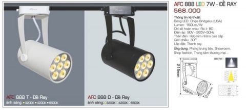  đèn rọi ray anfaco afc 888 led 7w 