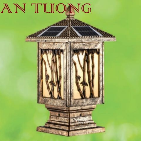  đèn trụ cổng năng lượng măt trời kích thước 200x200mm, 20x20cm 01 