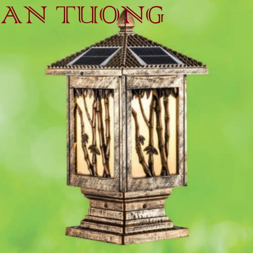 đèn trụ cổng năng lượng măt trời kích thước 200x200mm, 20x20cm 01