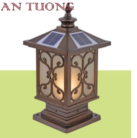  đèn trụ cổng năng lượng măt trời kích thước 200x200mm, 20x20cm 04 