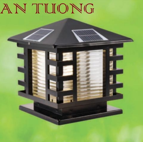  đèn trụ cổng năng lượng măt trời kích thước đèn 300x300mm, 30x30cm 05 