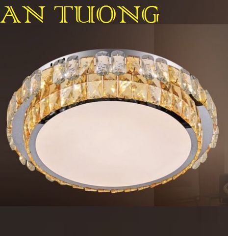  đèn mâm ốp trần pha lê led trang trí phòng khách, nhà phố, biệt thự cổ điển tân cổ điển 018 