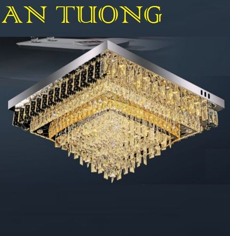  đèn mâm ốp trần pha lê led trang trí phòng khách, nhà phố, biệt thự cổ điển tân cổ điển 018 