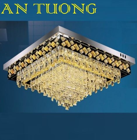  đèn mâm ốp trần pha lê led trang trí phòng khách, nhà phố, biệt thự cổ điển tân cổ điển 019 