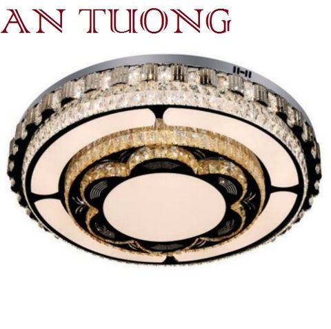  đèn mâm ốp trần pha lê led trang trí phòng khách, nhà phố, biệt thự cổ điển tân cổ điển 028 