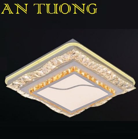  đèn mâm ốp trần pha lê led trang trí phòng khách, nhà phố, biệt thự cổ điển tân cổ điển 029 